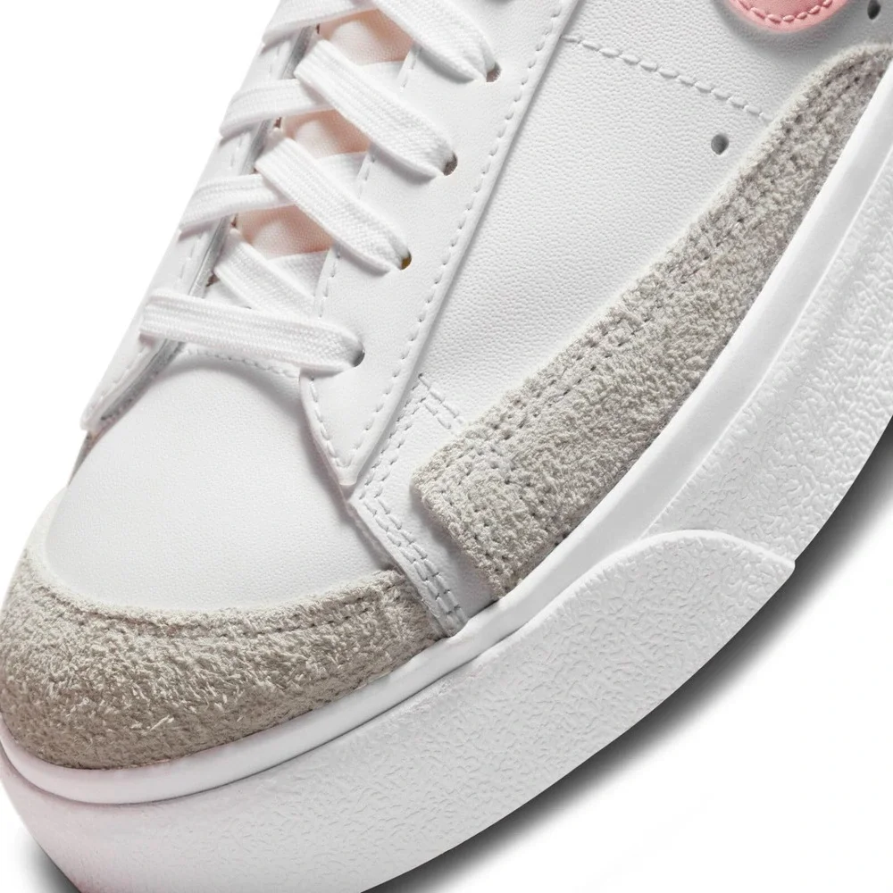Nike Blazer Platform Low Womens 8.5 White Pink Glaze walking‎ shoes US Size
